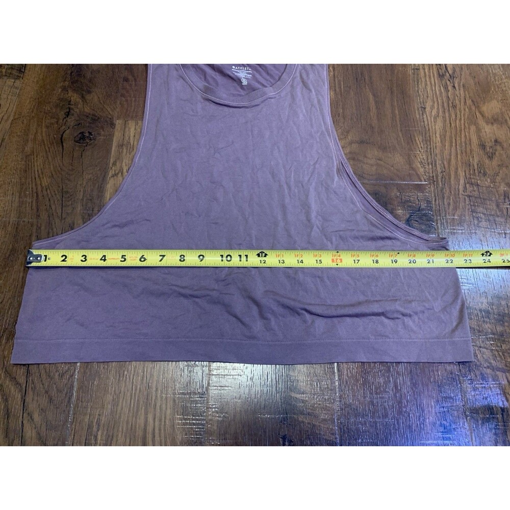Athleta Essential Athletic Cropped Tank Top In Mauve Purple Women’s Size Large - Picture 4 of 5